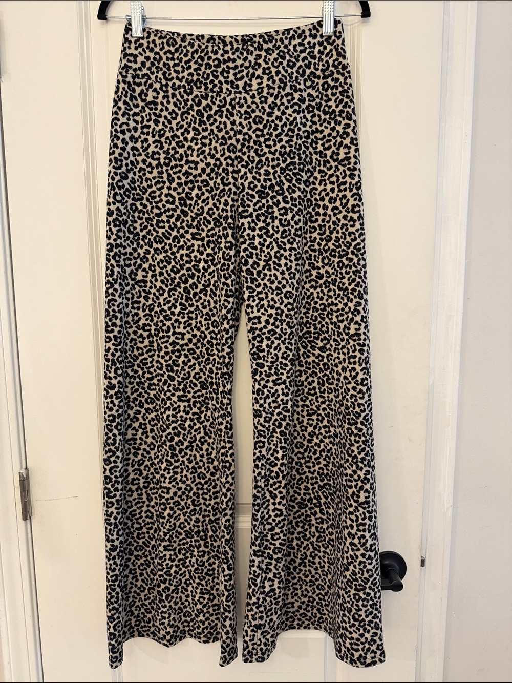 Philosophy Leopard-Print Wide Leg Pants in Beige and Black